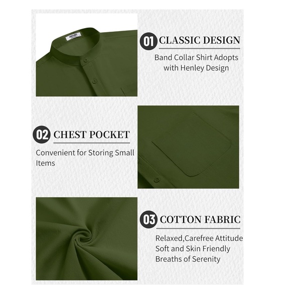 NWT Men's 2 Pieces Cotton Linen Set Casual Short Sleeve Shirt Beach Yoga Pants - Picture 4 of 7